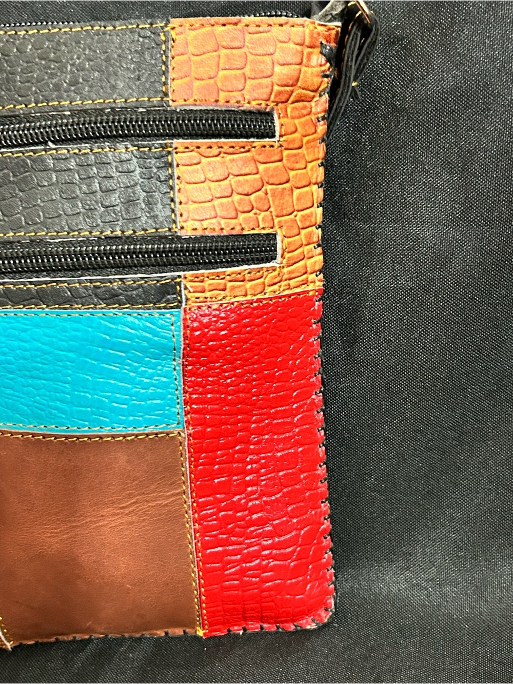 Vintage Multicolor Small Crossbody Purse Shoulder Bag - Picture 7 of 11